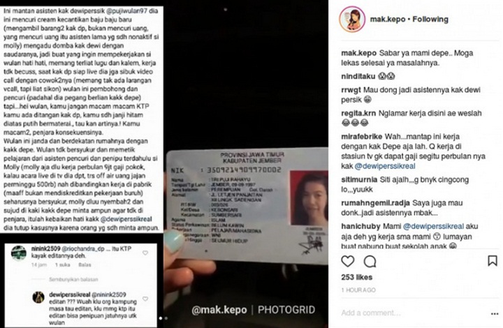 Dewi Persik Komentari Dituduh KTP Editan