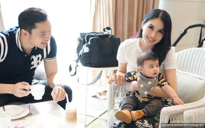 Suami Sandra Dewi Cium dan Gigit Gemas Pipi Raphael, Fans: Ganteng Parah