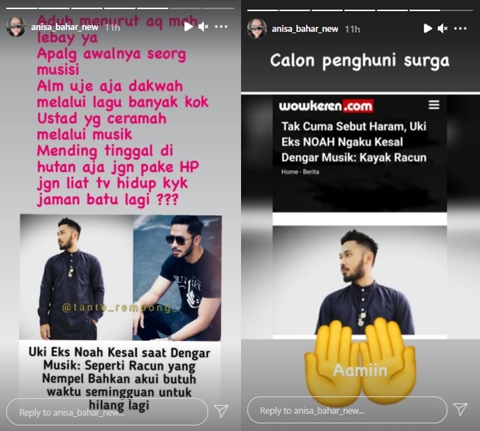 Uki Eks Noah Sebut Musik Kayak Racun Annisa Bahar Lebay