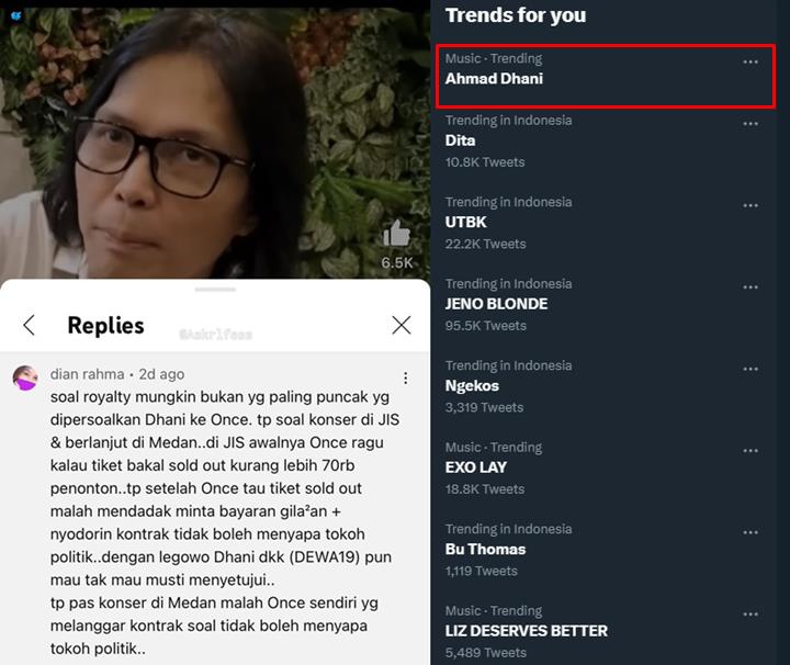 Ahmad Dhani Trending Twitter Imbas Larang Once Nyanyikan Lagu Dewa 19