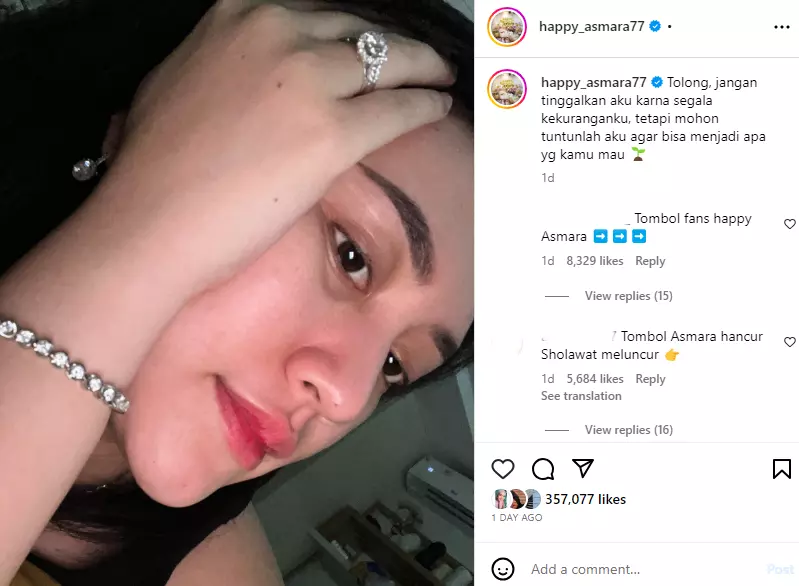 Ungkap Isi Hati Happy Asmara Kembali Diduga Galau Hingga Picu Pro Kontra