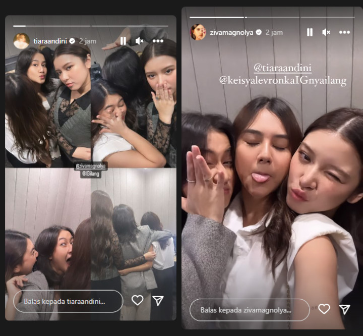 Kumpul Bareng Cara Tiara Andini Dan Ziva Magnolya Tag Akun Ig Keisya