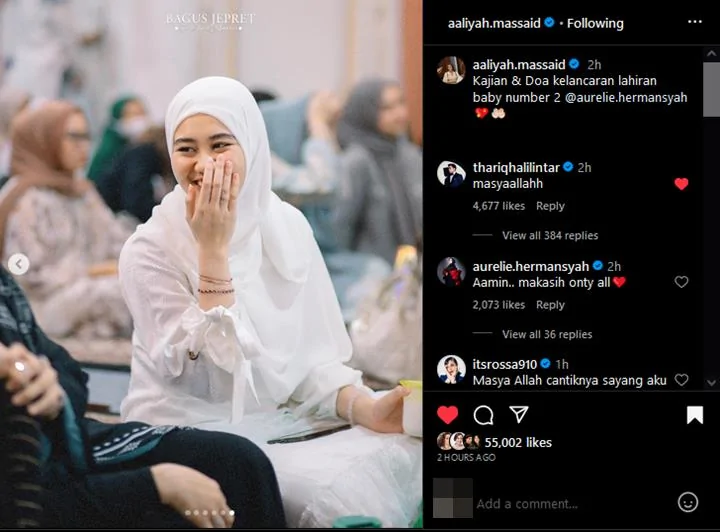 Aaliyah Massaid Unggah Foto Baru Cantik Berhijab Thariq Halilintar