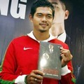 Bambang Pamungkas Saat Peluncuran Buku 'BEPE20'