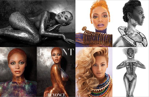 Beyonce Tampil Seksi Berbalut Glitter Untuk Majalah Flaunt