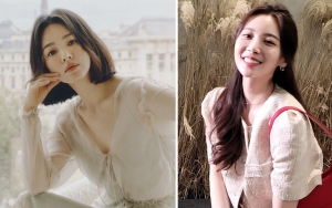 Interaksi Manis Song Hye Kyo Beri Dukungan di Acara Pameran Lukisan Tunggal Yura Girl's Day
