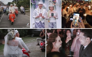 10 Potret Pernikahan Reiner Manopo Yang Unik, Keliling Naik Vespa Pakai Baju Pengantin