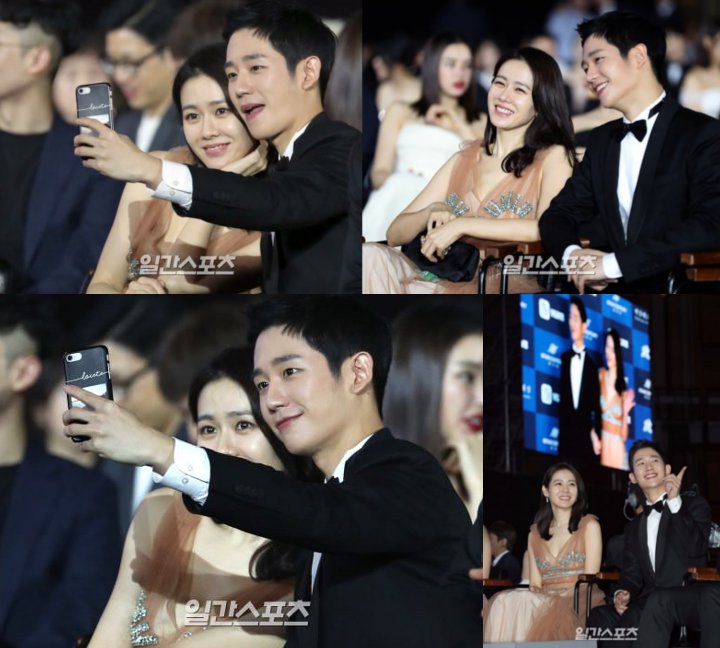 Jung Hae In dan Son Ye Jin Asyik Selfie di Baeksang Art Awards