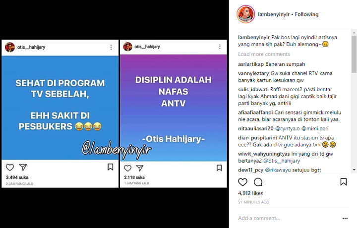 Petinggi ANTV Mendadak Sindir Salah Satu Artis 'Pesbukers 