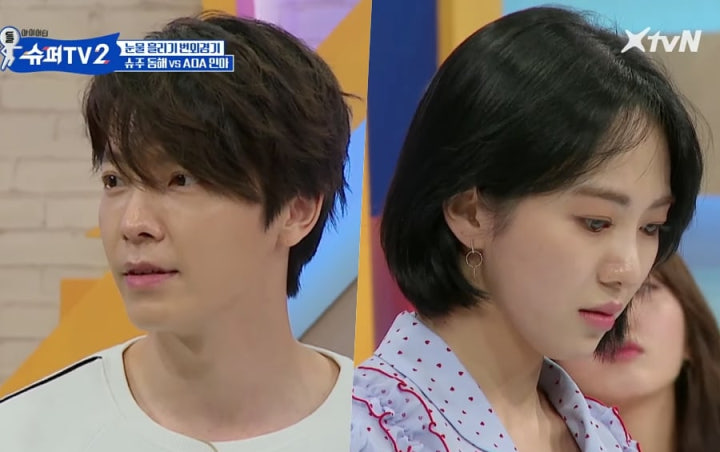 Donghae Super Junior dan Mina AOA Adu Nangis di 'Super TV', Siapa yang Menang?