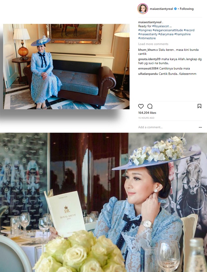 Maia Estianty Tampil Elegan Bak Ratu Kerajaan, Hadiri Royal Ascot Bersama Irwan Mussry?