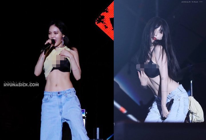 Perform \'Red\' di Midnight Picnic Festival, HyunA Bikin Heboh Lepas Baju