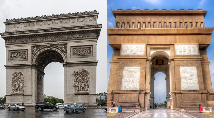 Arc de Triomphe di Paris dan Monumen Simpang Lima Gumul di Kediri