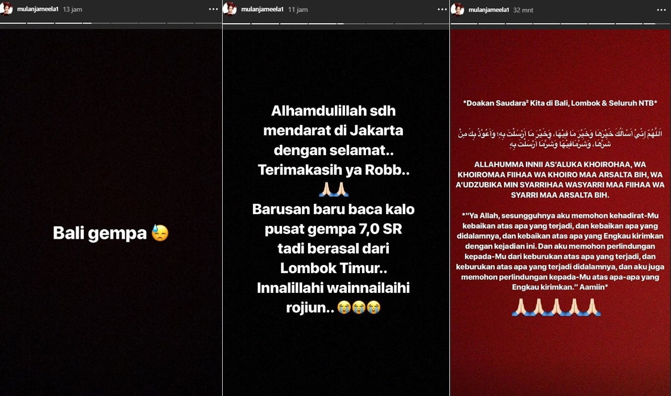 Maia Estianty Panik Saat Gempa di Lombok, Mulan Jameela 