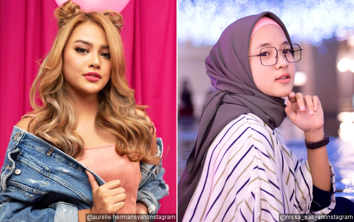 Bareng Nissa Sabyan Pakai Hijab, Aurel Hermansyah Bikin Pangling Warganet