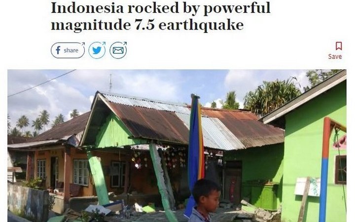 Ikut Was-Was, Media Asing Sorot Gempa Donggala dan Tsunami Palu