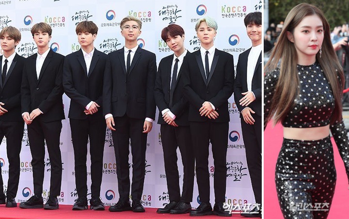 Korean Pop Culture Awards 2018: Fans Histeris BTS Tiba, Ekspresi Kaget Irene Jadi Sorotan