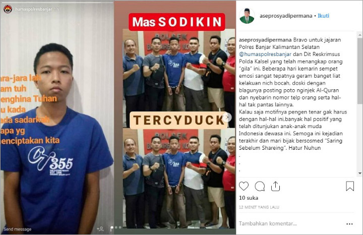 Sudah Ditangkap, Pemilik Akun Bodong yang 'Disemprot' <a href='https://sumsel.tribunnews.com/tag/deddy-corbuzier' title='Deddy Corbuzier'>Deddy Corbuzier</a> Ternyata Masih Muda