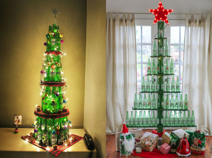 Pohon Natal dari Botol Bekas