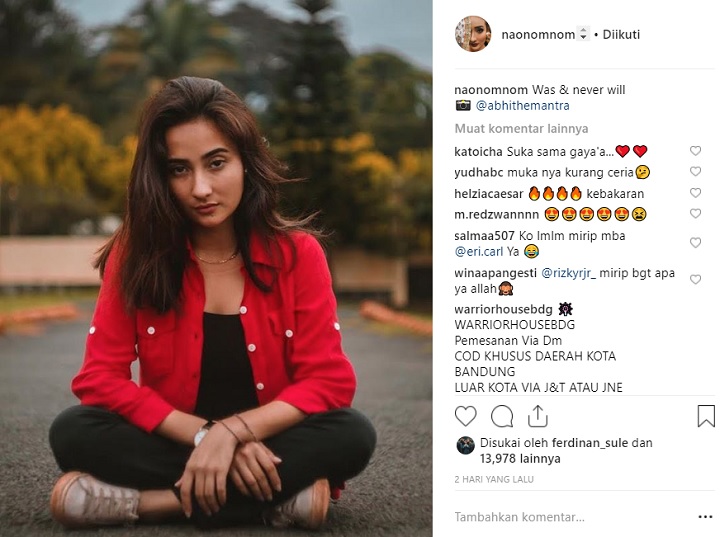 Unggahan Instagram Naomi Zaskia