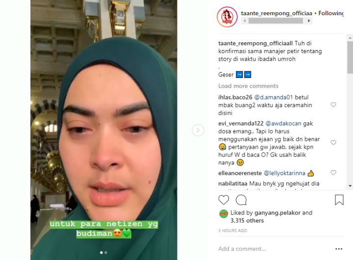 Dinyinyiri Netter Karena Sering Unggah Instagram Story Saat Umrah, Adik Syahrini Angkat Bicara 2