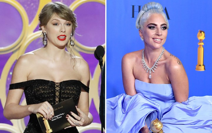Golden Globes 2019: Taylor Swift dan Lady Gaga Pelukan di Atas Panggung, Fans Histeris