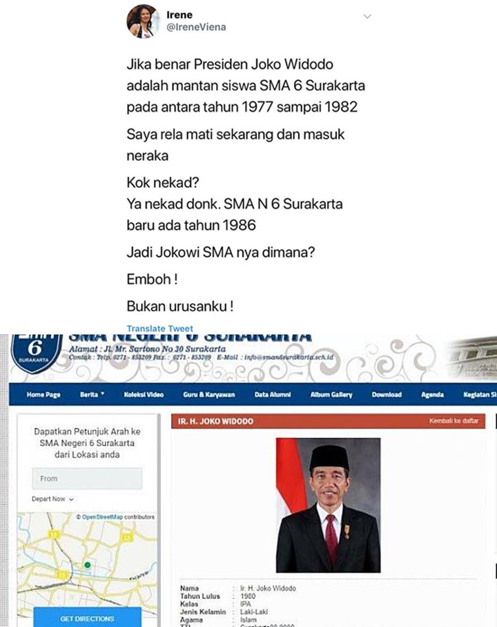 Jokowi dituding bohong soal SMA-nya