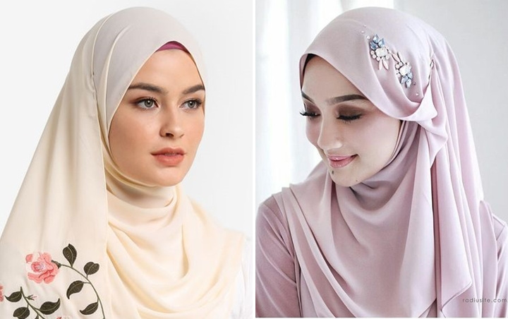 Model Jilbab Segi Empat Syari Untuk Pesta
