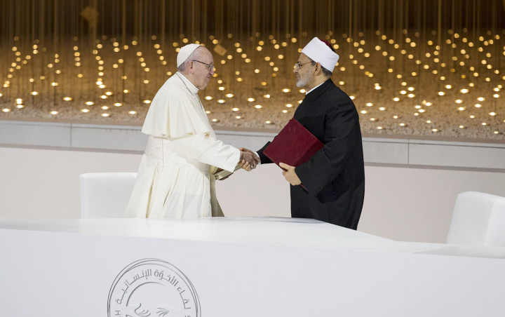 Paus dan Imam Besar Al Azhar Tanda Tangani Dokumen Persaudaraan Manusia Hapus Istilah Minoritas