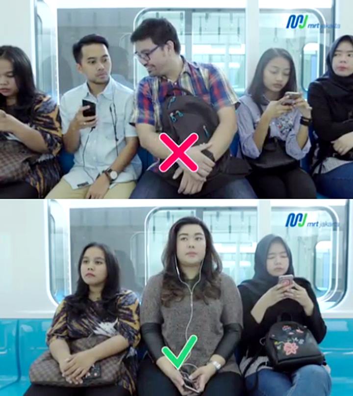Jangan Menggangu Privasi Penumpang MRT Lain