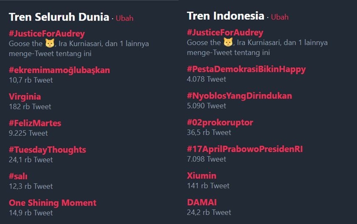 tagar JusticeforAudrey