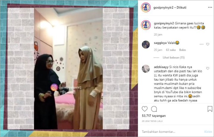 Lucinta Luna Pakai Hijab dari Ria Ricis, Malah Ramai Diejek Mirip Hantu
