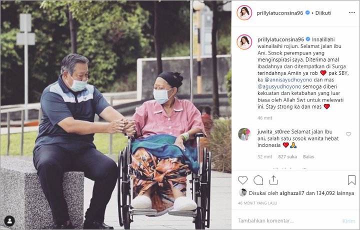 Prilly Latuconsina Ikut Berduka Atas Kepergian Ani 