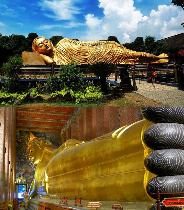 Patung Buddha Tidur Mojokerto yang Mirip Banget dengan yang Ada di Thailand