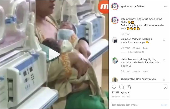 Ratna Galih Lahirkan Bayi Kembar Pengantin, Akui Sempat Tegang Sebelum