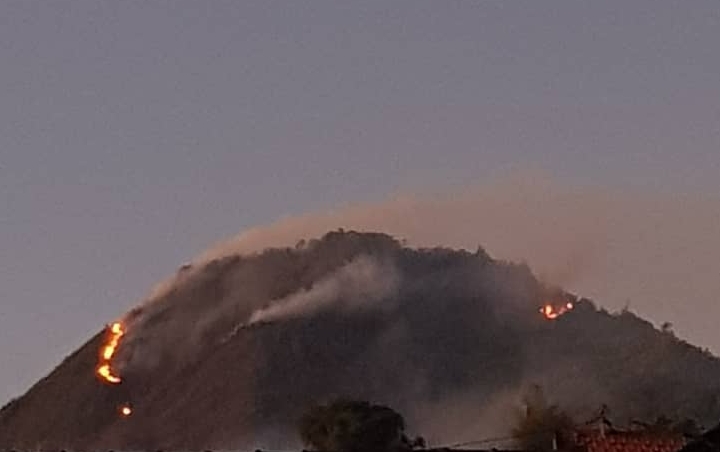 Lereng Gunung Panderman Kota Batu Terbakar, Ratusan Pendaki Sukses Dievakuasi