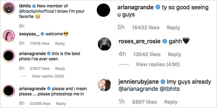 Keinginan Ariana Grande \'Gabung\' BLACKPINK Terkabul, Ini Komentar Rose dan Jennie