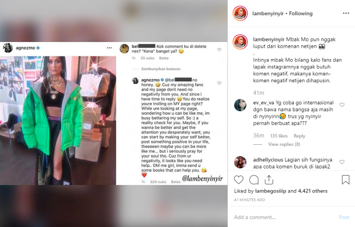 Agnez Mo Tuai Simpati Usai Beber Alasan Hapus Komentar Negatif di Instagram