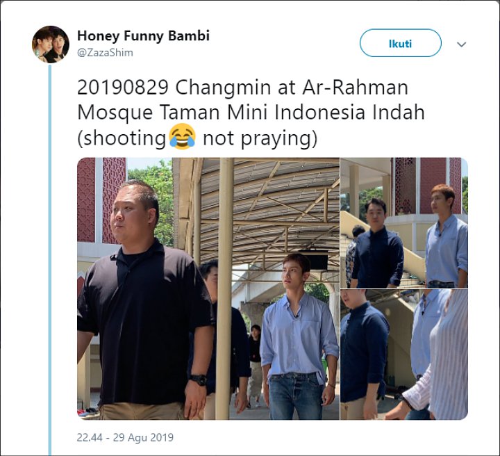 Changmin TVXQ Terlihat di Masjid Ar-Rahman Taman Mini Indonesia Indah