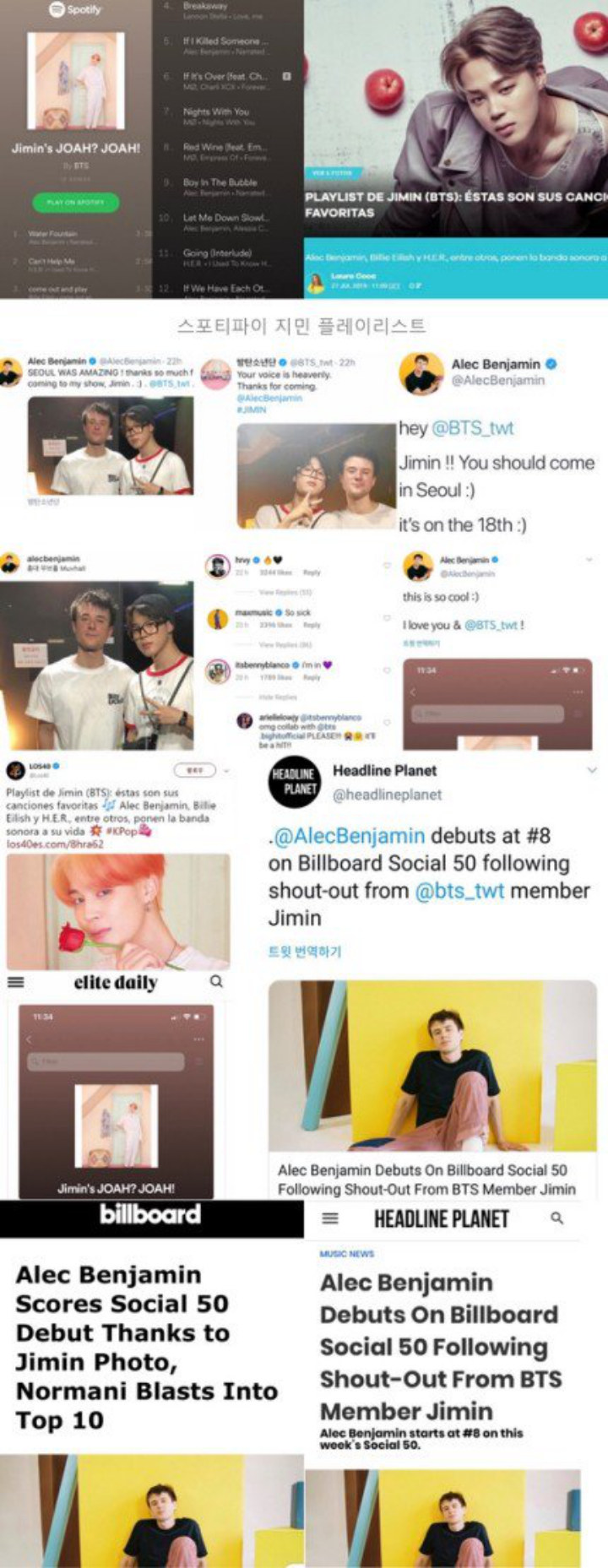 Jimin BTS Banjir Permintaan Kolaborasi Usai Posting Lagu-lagu Penyanyi Internasional Di Twitter