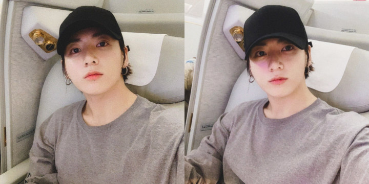 Jungkook BTS Pamer Selfie di Pesawat, Banjir Pujian Ganteng Meski Wajah Dibilang Kelihatan Beda