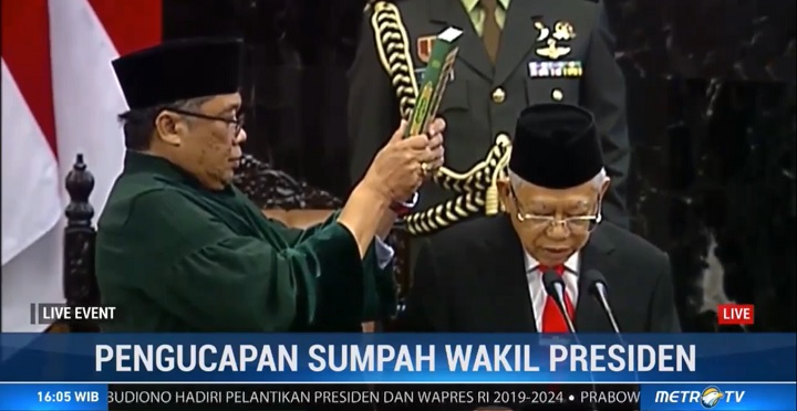 Presiden Jokowi dan Wapres Ma\'ruf Amin Resmi Dilantik Usai Disumpah di Senayan