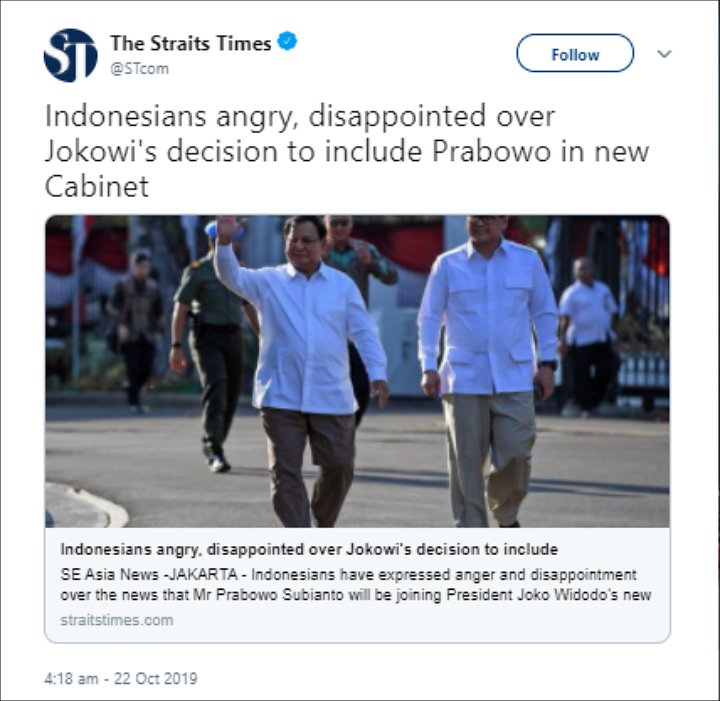 Media Asing Soroti Penunjukan Menhan Prabowo