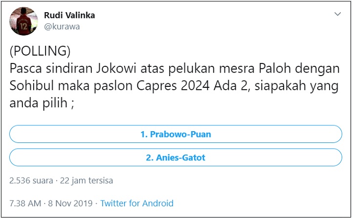 Anies dan Prabowo Diramalkan Bertarung di Pilpres 2024, \'Golput\' Langsung Trending Topic