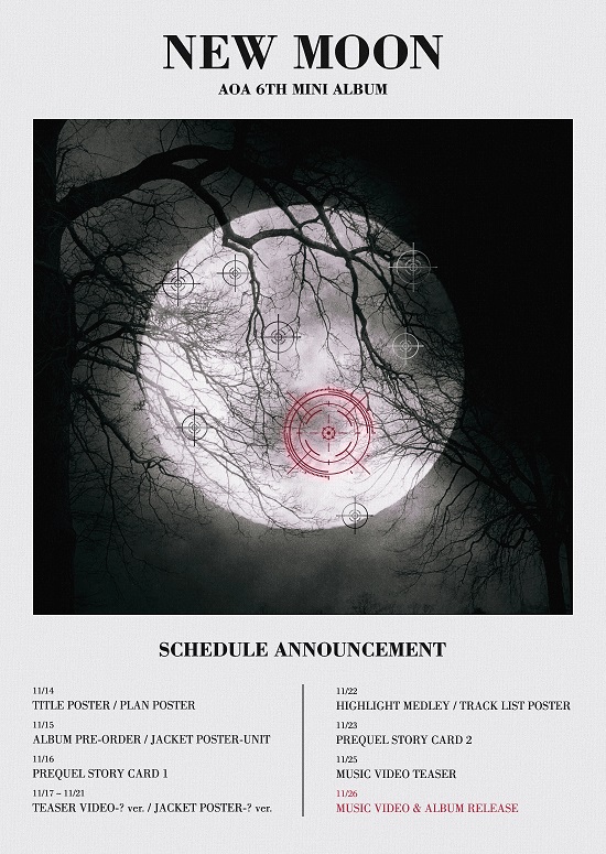 AOA Ungkap Jadwal Parilisan Konten Album Comeback \'New Moon\'