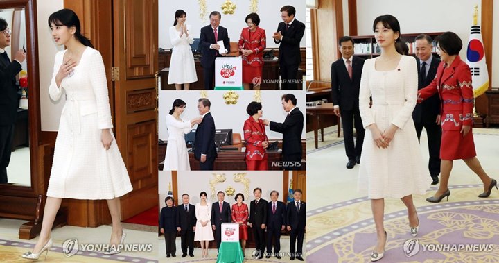 Suzy Cantik Bak Bidadari Saat Ketemu Presiden Korsel di Blue House, Netizen Hujani Pujian