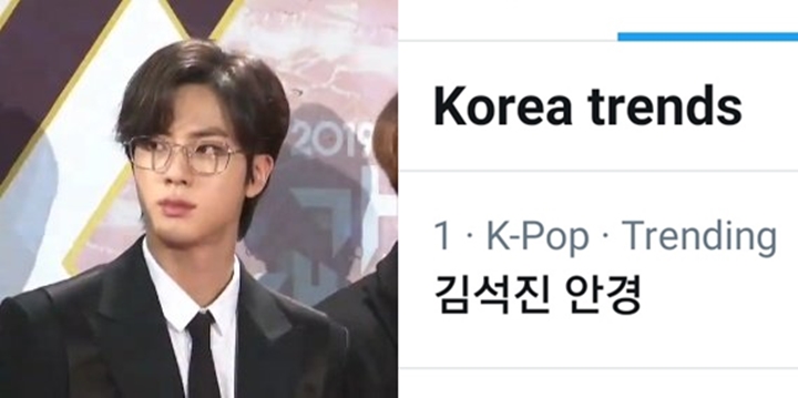 KBS Gayo Daechukje 2019: Jin BTS Trending Saking Gantengnya Pakai Kacamata Ala CEO Muda 2