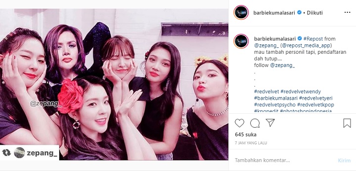 Barbie Kumalasari Bagikan 'Foto Bareng' Red Velvet ...
