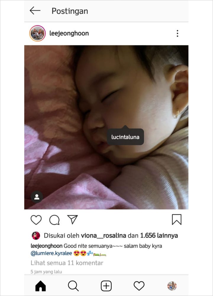 Lee Jeong Hoon Tandai Akun Instagram Lucinta Luna