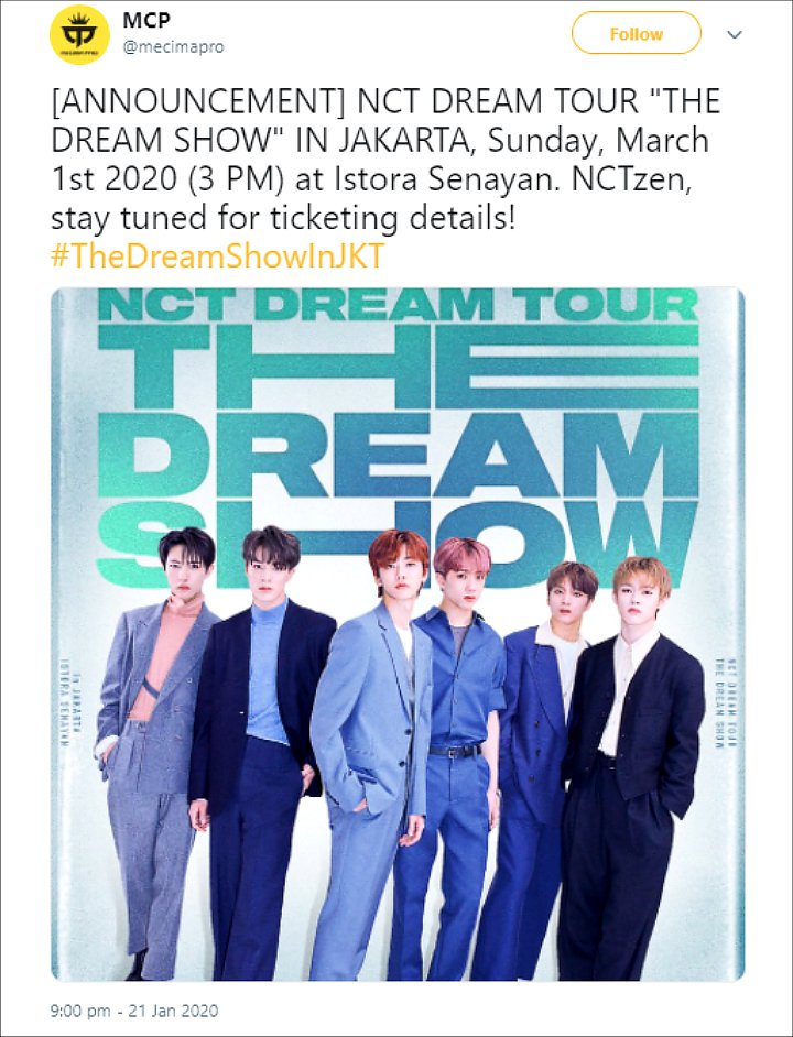 NCT Dream Siap Gelar Konser 'The Dream Show' Mereka Di Indonesia